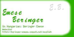 emese beringer business card